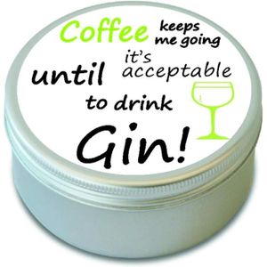 GIN Gin & Tonic Bougie Parfumée Dans Une Boîte En Métal – Coffee Keeps Me Going Until It'S Acceptable To Drink Gin! – Bougie Par[n8108]