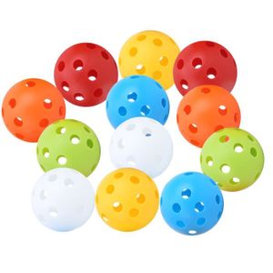 BALLE DE GOLF Drfeify 12pcs balles de golf creuses à circulation d'air pour pratique BALLE DE GOLF 72MM 891633
