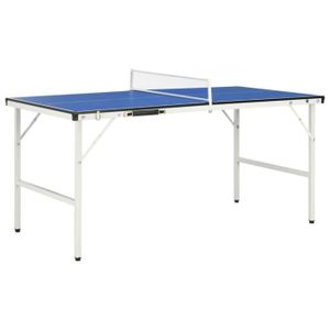 TABLE TENNIS DE TABLE mengyyshop Table de ping-pong avec filet 152x76x66 cm Bleu 92431