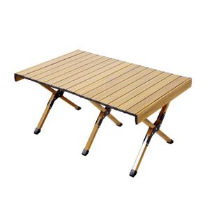 MEUBLE DE CAMPING JAWINIO Table de camping Table de jardin pliante pliante en aluminium aspect bois