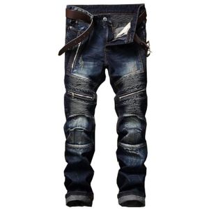 Casual Slim Sac à Cordon pour Hommes Solide Pantalon Plissé Pantalon Homme  Stretch Pantalon Noir Homme Jeans Noir Jeans Homme Jean Noir Homme Cargo  Jeans Homme, Marine, XL : : Mode