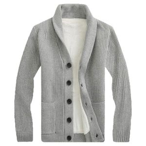 Cardigan Homme En Maille Gaufrée - Style Blazer Décontracté Avec Poches | Pour Automne Et Hiver | Coupe Ajustée Et Confortable - 11