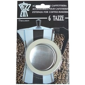 KQNM 6 PCS anneau de tasse filtre à café rondelles joint cafetiere  italienne Joints et Filtre de Rechange pour Cafetière Filtre en Aluminium  et Joints en 3 Tasses : : Cuisine et Maison
