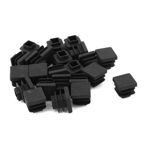 Embout d'obturation en plastique pour pied de chaise, insert de tube carré  noir, 15mm, 20mm, 25mm, 30mm, 40mm, 50mm, 10 pièces - AliExpress