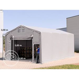 TOOLPORT Tente garage 3,3x4,7m 500 g/m² gris imperméable abri PVC - Garage,  carport - Achat moins cher