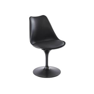 CHAISE Chaise en polypropylène, simili et métal - Noir - XAFY - Salle à manger - VENTE-UNIQUE - Contemporain - Design