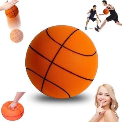 Ballon De Basket Silencieux Intérieur 21/24cm - Mousse Douce Anti-Bruit Avec Sac