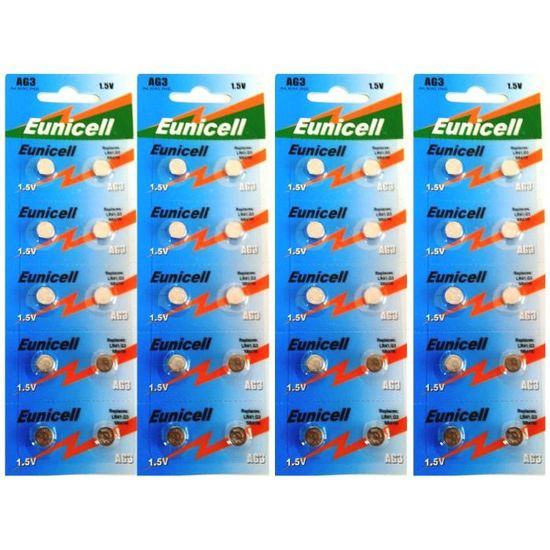 Eunicell 20 PileS Bouton AG3 / 392 / LR41 / SR41SW - Cdiscount Jeux - Jouets