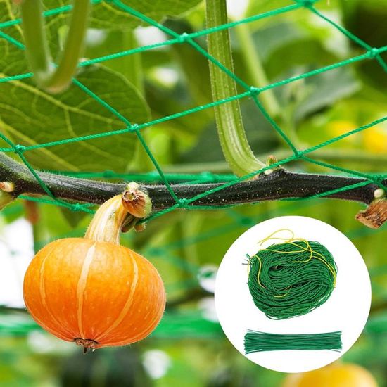 Filet Jute Pour Plantes Grimpantes Filet De Jute Pour Plantes Grimpantes - Treillis Naturel 2x5m Maille 15cm Pour Tomates, Concombres, Roses Treillis Naturel Jardin