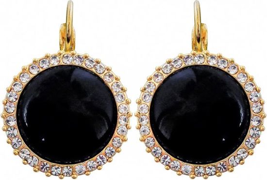 Boucles D'oreilles Cercles Franges Zircon Plaqué Or 14K - Style Minimaliste Léger - Cadeau Pour Elle