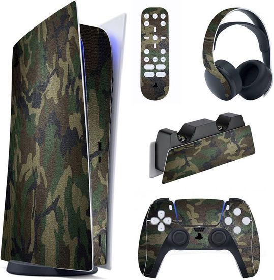 Kit De Autocollants Skin Decal Pour Ps5 Sticker Vinyle Pour Ps5 Console&Manette&Station De