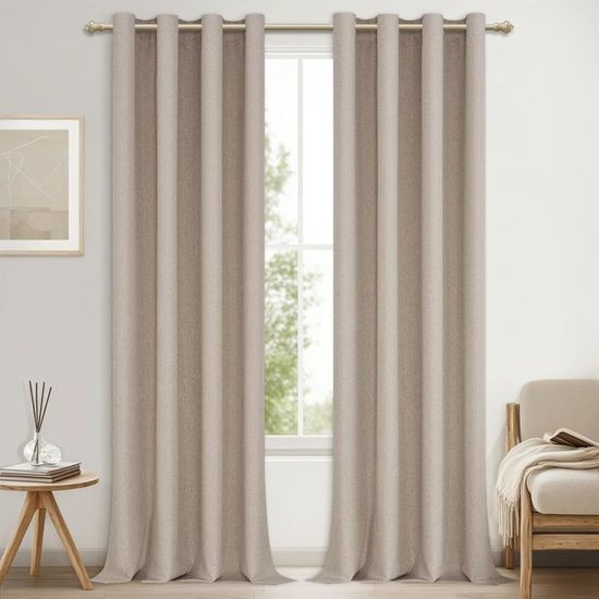 WUXXIANG 100% Rideau Occultant 2 Pièces 60 x 230 cm Thermique Isolant