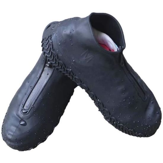 Kiuiom Couvre-Chaussures Imperméables Silicone Antidérapants Réutilisables - Protection Pluie Neige Boue, Faciles à Enfiler, Pour Hommes Femmes (M 37-38 / L 39-40)