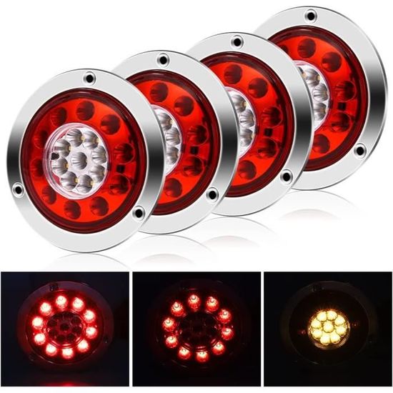 4Pcs 5.5Inch Feux Arrière,Universal 12V-24V Led Feux Arrière De ...