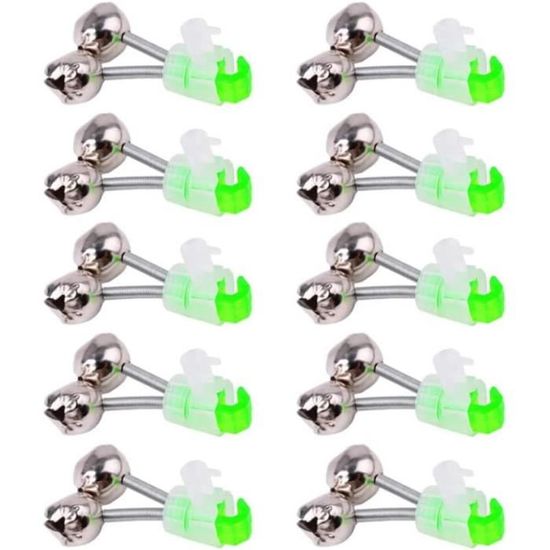 KAIAIWLUO Alarme De Pêche - Lot De 10 Cloches Alertes Morsure Pour Canne à Pêche