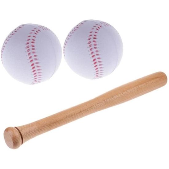Batte De Baseball SZYT 25 Pouces – Bois Jaune, Légère 0,6 Kg, Pour Tous Niveaux