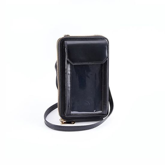 SAC BANDOULIÈRE FEMME EN CUIR ET PU - PORTEFEUILLE POUR ÉCRAN TACTILE - NEUF SANS ÉTIQUETTE