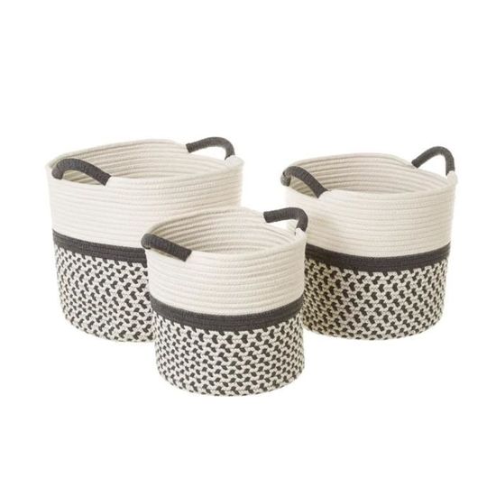 Paniers de rangement - AMOUNE - Sac Suspendu en Coton et Lin - Diamètre