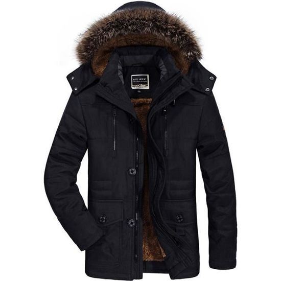 Manteau Homme Hiver à cap XXL Kaki - Cdiscount Prêt-à-Porter