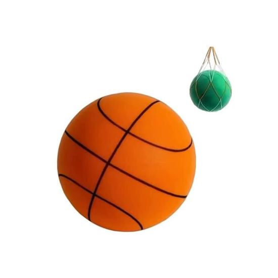 Ballon De Basket Silencieux Mousse - Intérieur, Dribble Sans Bruit, Taille 31cm, Couleur Orange/or/noir