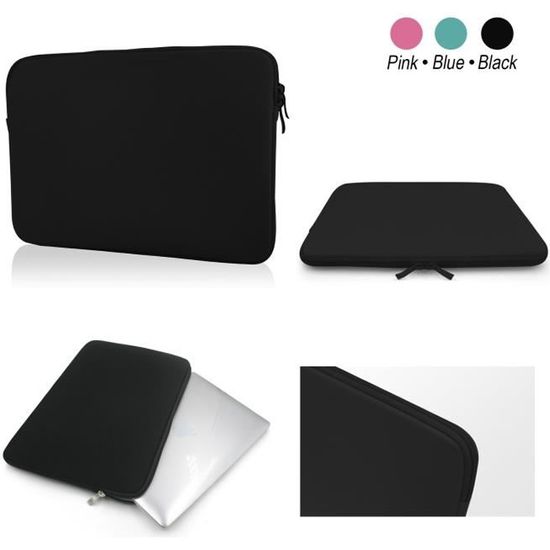 Sacoche d'ordinateur Portable Sac pour Macbook Housse pour APPLE Macbook Mac Air/Pro  13.3",Noir 