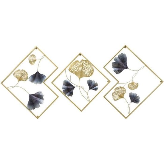 WJQQ Créatives à La Main Ginkgo Feuille Décoration Murale en Métal, Simple Moderne Luxe Sculpture en Métal - pour Salle D'étude Salon Chambre à Coucher Oeuvre d'art Hôtel | Votre wishlist sur