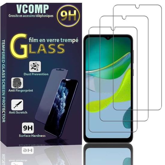 VCOMP® Pour Motorola Moto E13 6.5": Lot - Pack de 3 Films de protection écran Verre Trempé