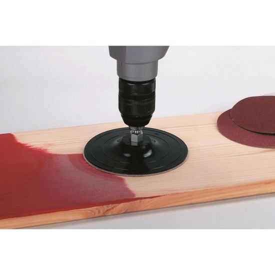 Plateau Auto-agrippant Wolfcraft 2223000 - Diamètre 125mm - Queue 8mm - Pour Perceuse