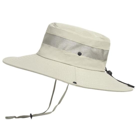 Chapeau De Seau Imperméable Pour Femmes Hommes Chapeau De Pluie UPF 50 Large Bord Boonie Chapeau De Soleil Pliable Ete Souple Plage Peche Safari Chapeau