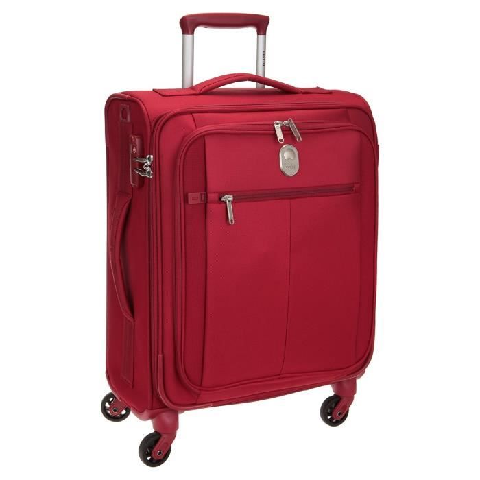 VISA DELSEY Valise Cabine Low Cost Souple 4 Roues 55cm PIN UP5 Rouge