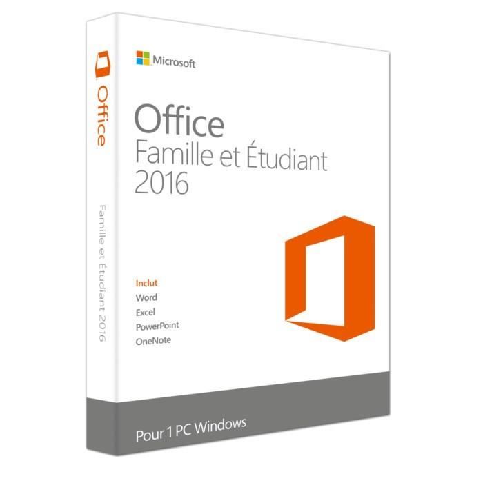 Office Famille et Etudiant 2016 - 1 PC