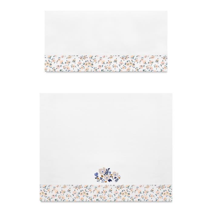 ABSORBA Parure Berceau 3 pièces Casablanca fille - 100% coton