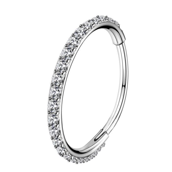 OUFER Piercing Helix en Acier Inoxydable 316L Piercing Conch Articulés CZ Piercing Oreille Cartilage Piercing Nez Anneau Cerceaux