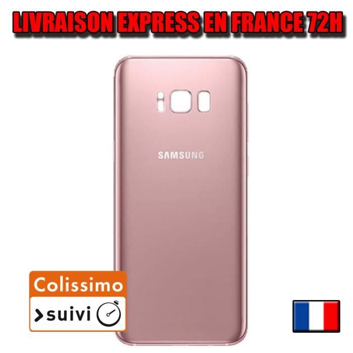 VITRE ARRIERE SUR CHASSIS Samsung Galaxy S8 PLUS G955 ROSE POUDRÉ VITRE AR