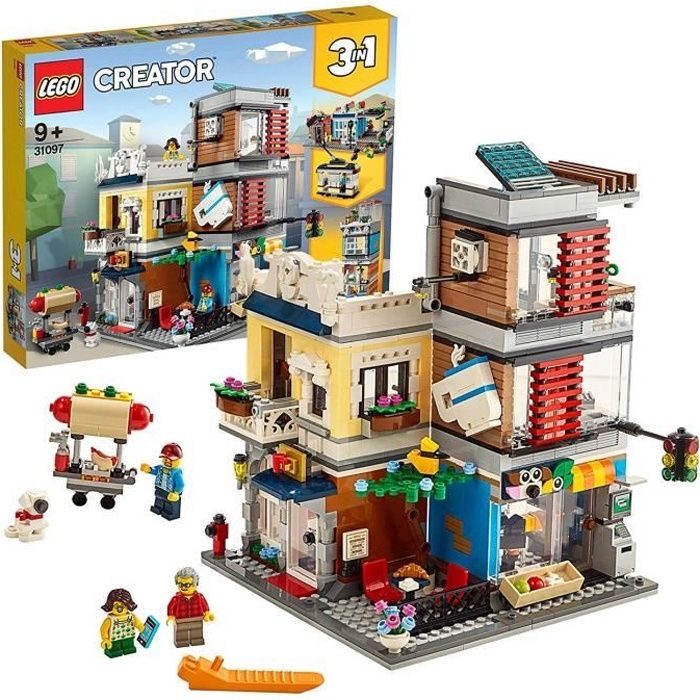 LEGO Creator - L'animalerie et le café, 9 Ans et Plus, Jeu de Création 969 Pièces - 31097