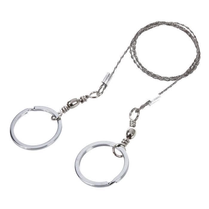 Scie Fil Commando Survie Anneaux de Metal Coupe Bois Randonnee