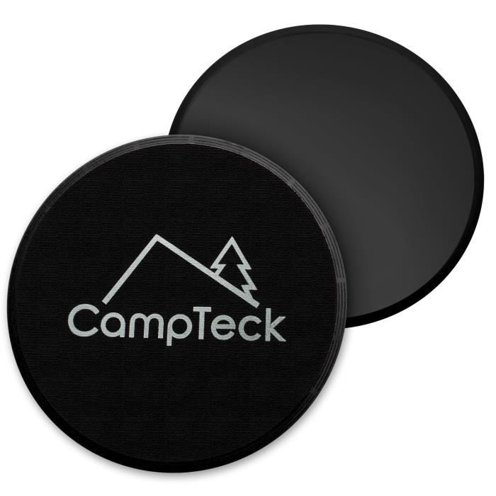 CampTeck Noir 2x Disque de Glisse Exercice Abdominal Core Slider pour Fitness Aérobic Yoga