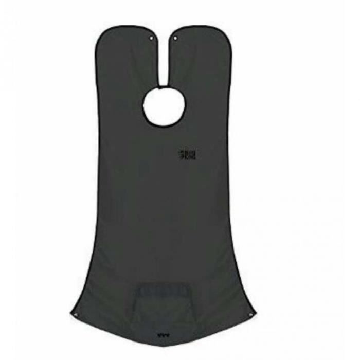 Tablier de rasage pour barbe soins Bavoir attrateuse tondeuse cheveux du visage, Cape evier tabliers de rasage noirs - Black