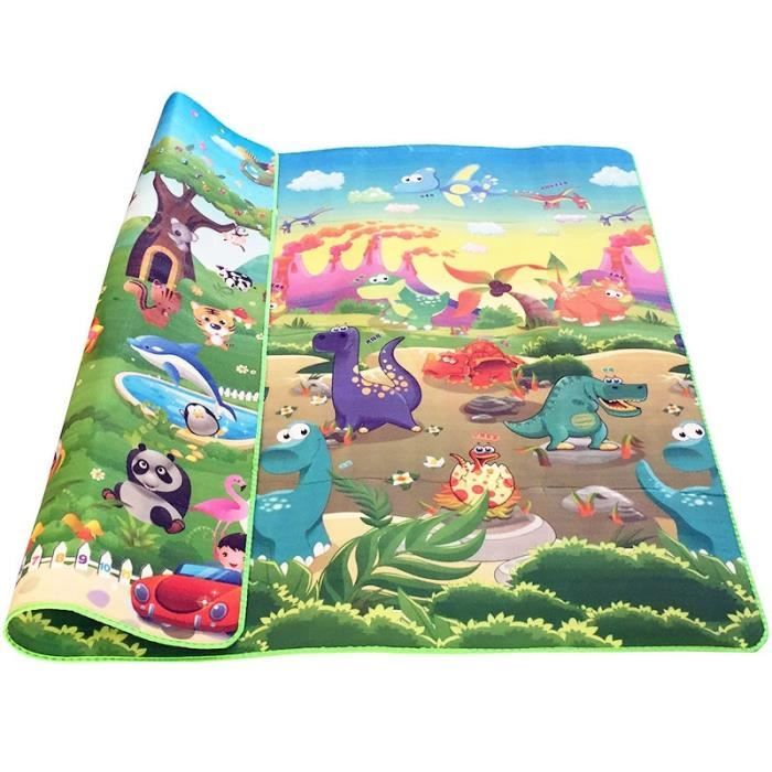 Tapis d'éveil,Bébé ramper Puzzle tapis de jeu bleu océan tapis de jeu EVA mousse enfants cadeau - Type dinosaur-panda-180cm * 120cm