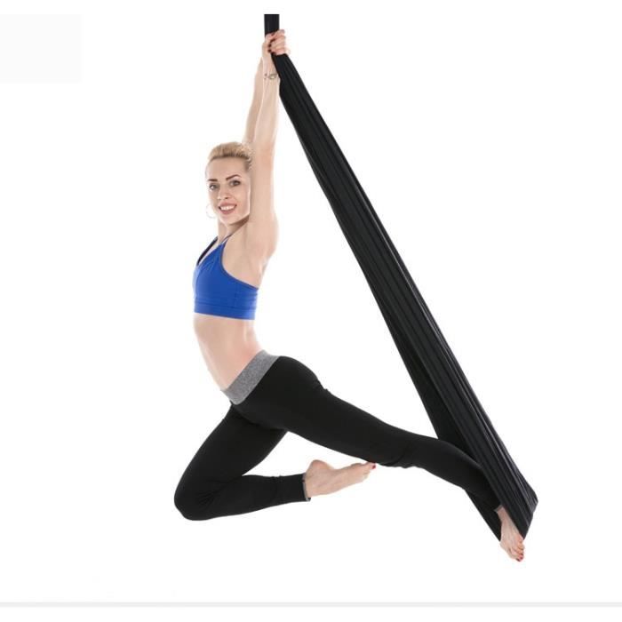 Accessoires Fitness - Musculation,Hamac de Yoga aérien Premium Tissu Aérien D'oscillation De Yoga Anti Gravité De Yoga - Type Black