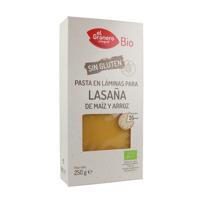 EL GRANERO INTEGRAL Pâtes Lasagne Sans Gluten Bio 250 g