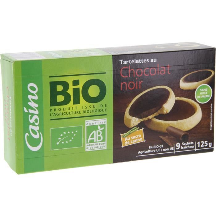 Tartelettes chocolat noir bio - 125g