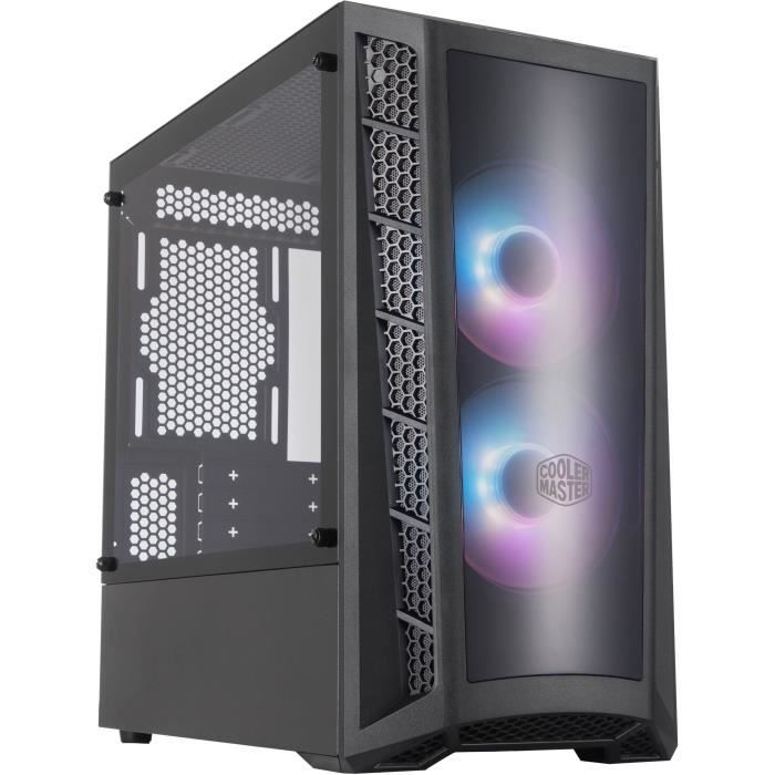 COOLER MASTER MB320L ARGB Dark Mirror Boîtier PC Gaming (M-ATX, Panneau en verre trempé, 2x120mm ARGB)