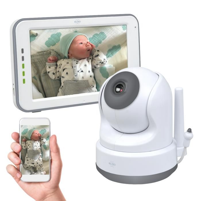 ELRO BC3000 Baby Monitor Royale HD Babyphone avec écran Tactile de 12, 7 cm et Application BC3000
