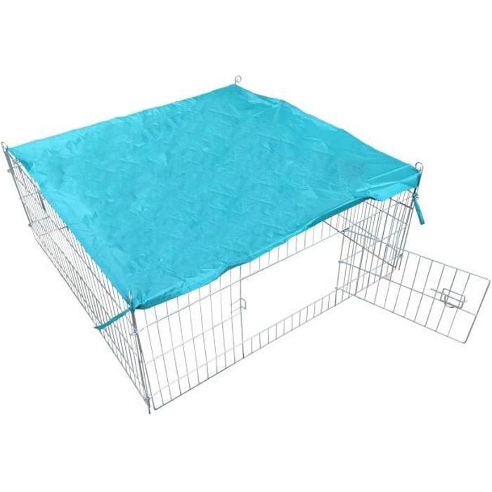 POILS & PLUMES Enclos Bunny 1 en acier 1,19x1,19x0,45 m - Pour chien
