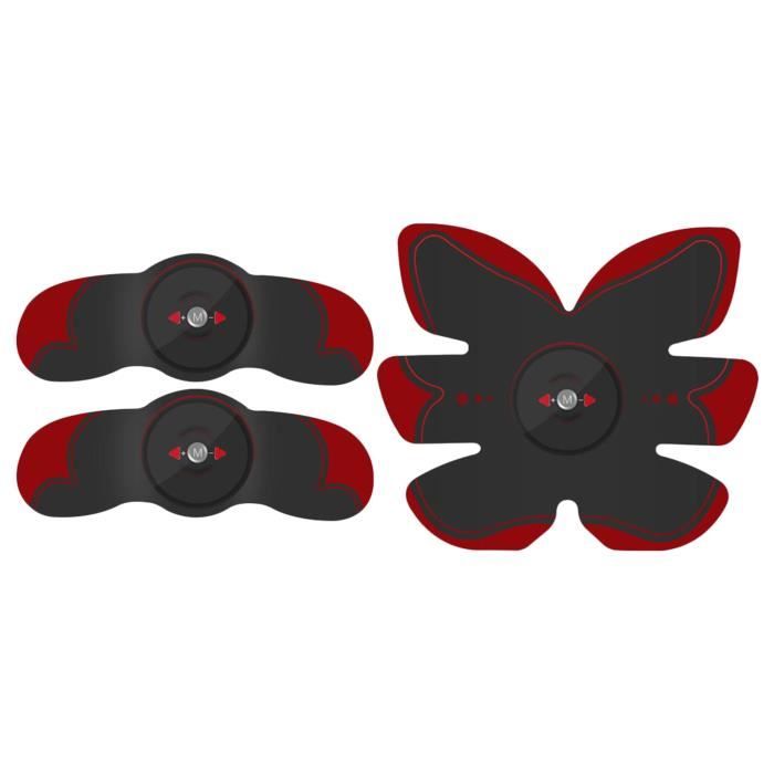 ABS Stimulateur Musculaire-Abdominale Muscle Toner Formateur, abdominale Bras/Jambes Ceintures pour Perdre Du Poids et rouge