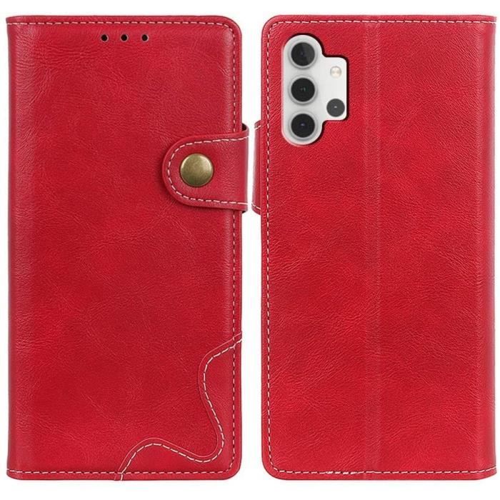 etui Galaxy A32, etuis en cuir de qualite superieure, fentes pour support, housse de portefeuille pour carte pliante, etuis de AN