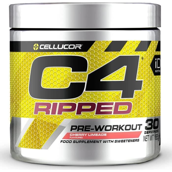 Creatine - Limics24 - Pré-Entraînement C4 Ripped Limonade Cerise/Citron Vert | Boisson Énergisante 150 Mg Caféine