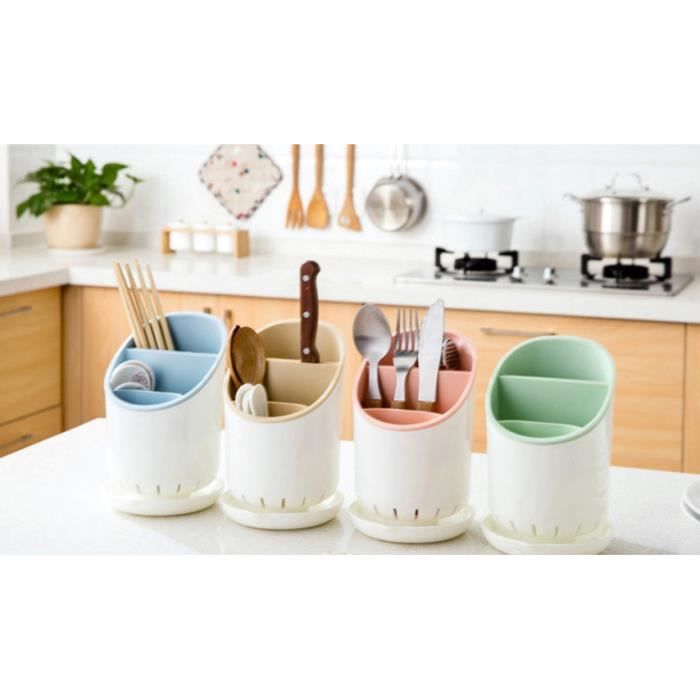 Dock - Egouttoir à Couverts, Kitchen Active Design Ustensile Couverts Organiseur Support de Cuisine Self Drainante Séchage Couverts