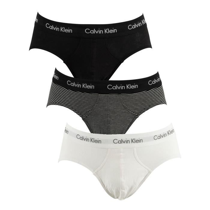 Calvin Klein Homme Pack de 3 Slip Hip, Multicolore